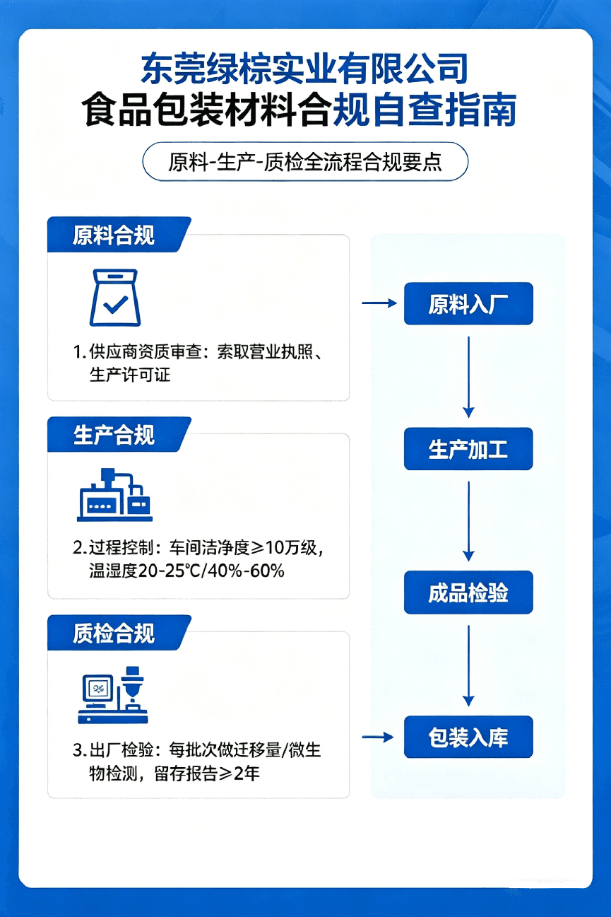 食品包装材料合规自查指南,规避生产经营风险